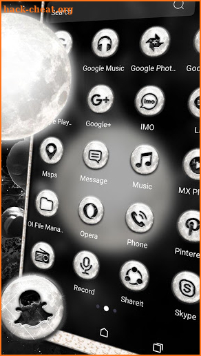 Moon Black Launcher Theme screenshot