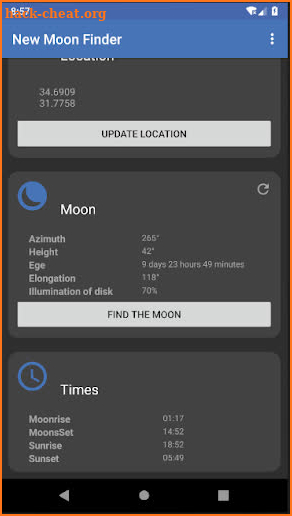 Moon Finder screenshot