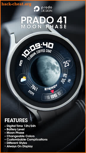 Moon Phase Space PRADO DESIGN screenshot