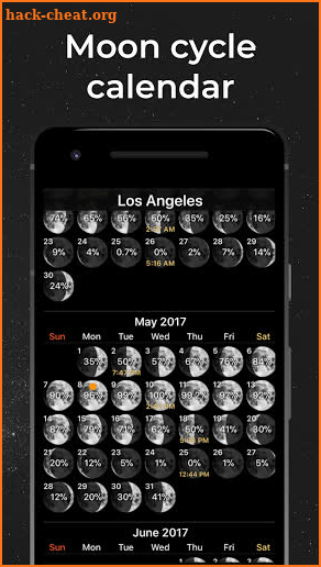 Moon Phases and Lunar Calendar screenshot