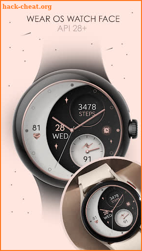 Moon Rose Gold v2 watch face screenshot