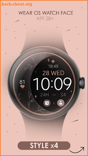 Moon Rose Gold watch face screenshot