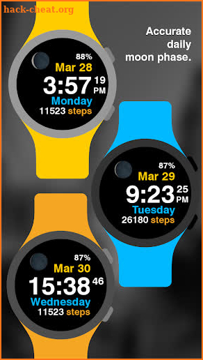 Moon Steps Watch Face screenshot