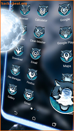 Moon Wolf Launcher Theme screenshot