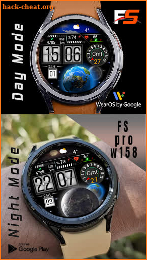 moon&earth themed watchface screenshot