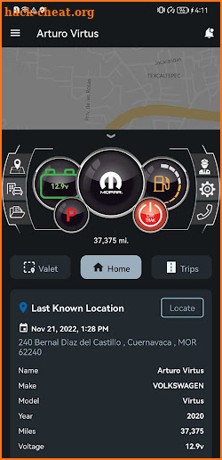 Mopar EVTS screenshot