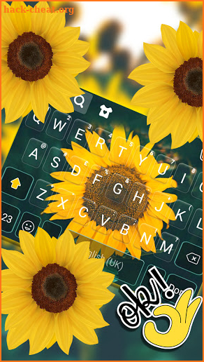 Morning Sunflower Keyboard Background screenshot