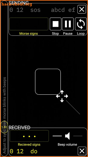 Morse Chat Simple easy text Light Blinks screenshot