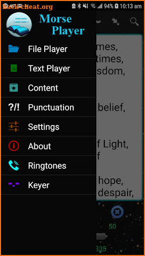 Morse Player screenshot