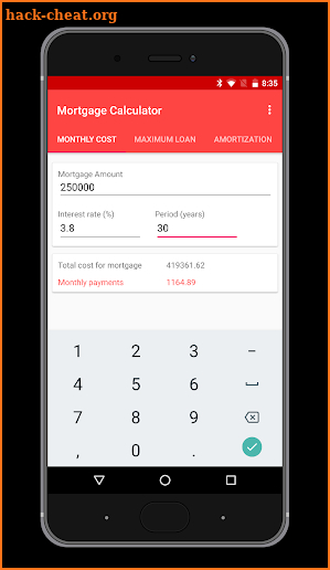 Mortgage Calculator for Android screenshot