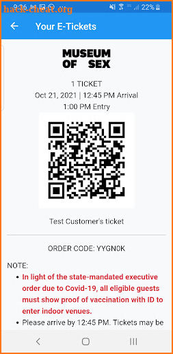 MOS Web Tickets screenshot