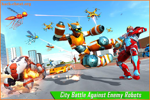 Mosquito Robot Car Game - Transforming Robot Games screenshot