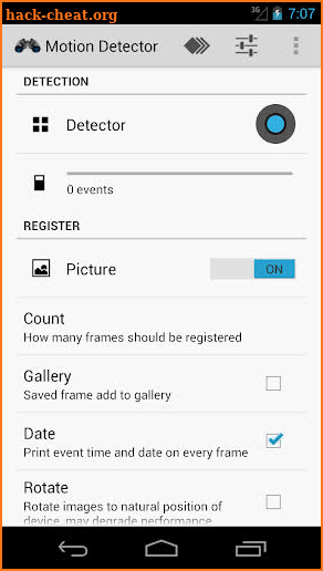 Motion Detector screenshot