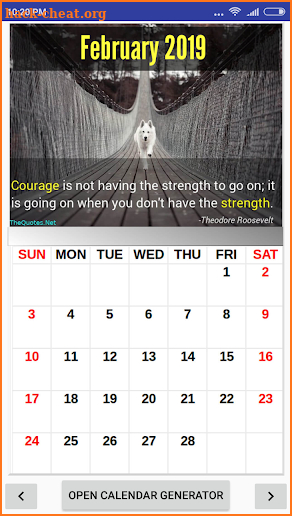 Motivational Quotes Calendar 2019 screenshot