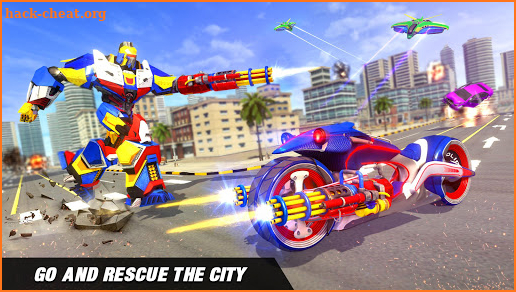 Moto Robot Police Bike Shooting Drive Simulator screenshot