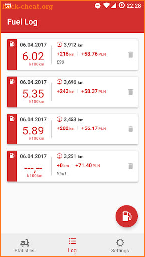 Motorcycle Fuel Log - Mileage tracker screenshot