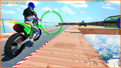 Motorcycle Impossible Ramp Mega stunts: 3D tracks screenshot