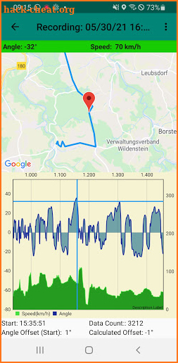 Motorcycle Lean Angle Recorder screenshot