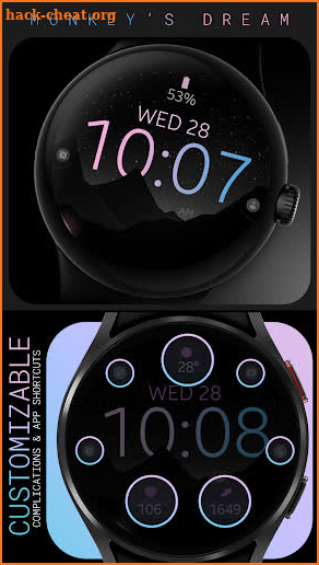 Mountain v2 digital watch face screenshot