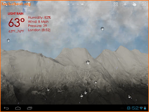 Mountain View Weather LWP screenshot