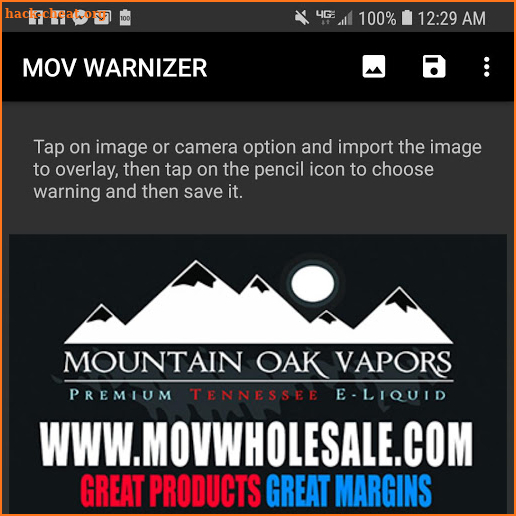 MOV WARNIZER screenshot