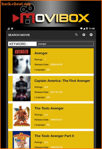 Movibox - TV Show & Box Office Movie DB screenshot