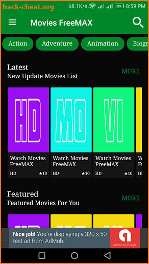 Movies FreeMAX screenshot