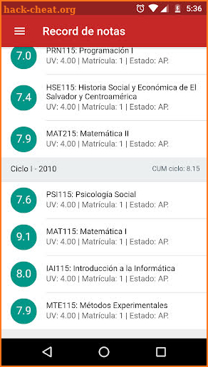 Móvil Expediente en Línea (MeeL) - UES screenshot