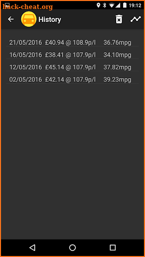 MPG Calculator screenshot