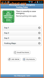Mpls Snow Emergency Rules screenshot