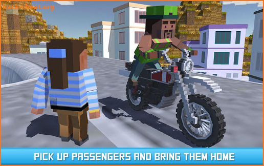 Mr. Blocky Moto Bike Driver SIM screenshot