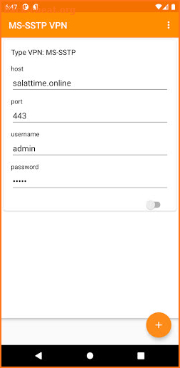 MS-SSTP VPN App screenshot
