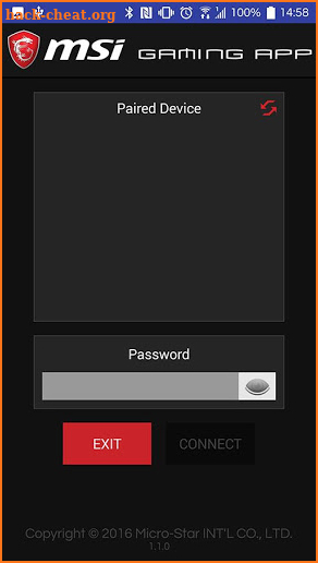 MSI GAMING APP screenshot