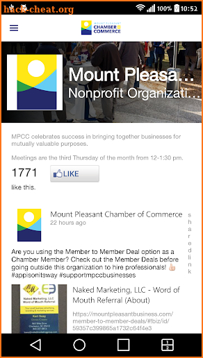 Mt Pleasant Chamber of Commerce screenshot