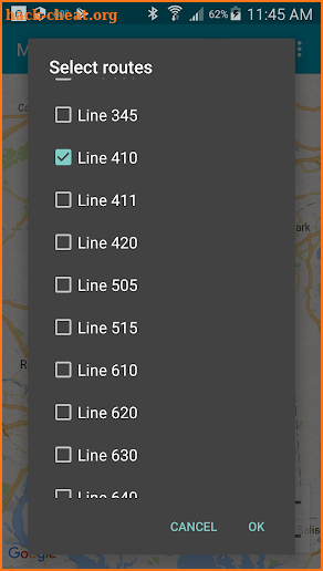 MTA Maryland Commuter Bus Tracker screenshot