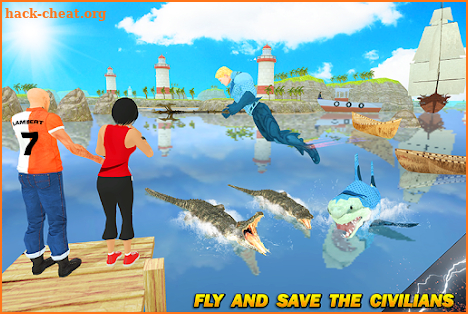 Multi Aqua Shark Hero Vs Sea Animals screenshot