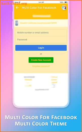 Multi Color For Facebook - Multi Color Theme screenshot
