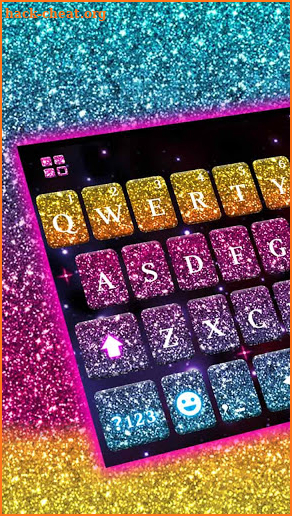 Multi Color Glitter Keyboard Theme screenshot