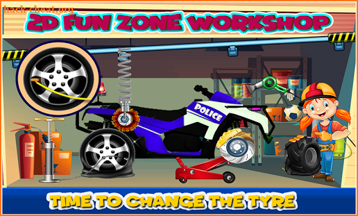 Multi Quad Bike Repair Mechanic Workshop Games screenshot