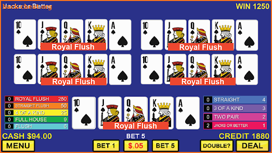 Multi Video Poker screenshot