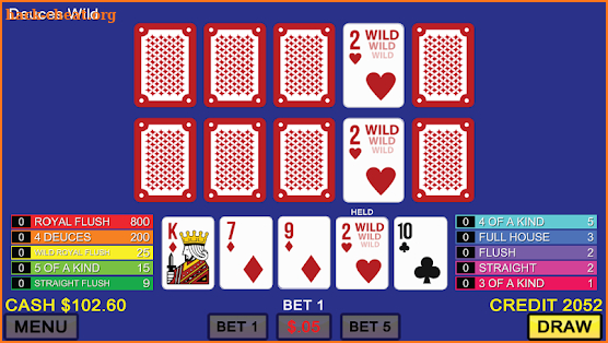 Multi Video Poker screenshot