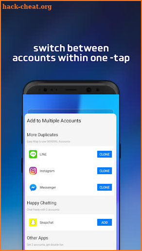 Multiple Accounts screenshot