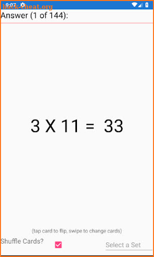 Multiplication Flashcards screenshot