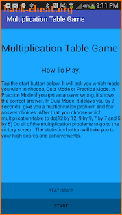 Multiplication Table Game screenshot