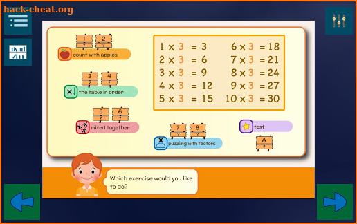 Multiplication tables & Apples screenshot