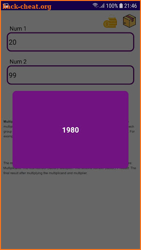 Multiply the numbers screenshot