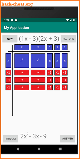 Multiplying Binomials - Multiple Representations screenshot