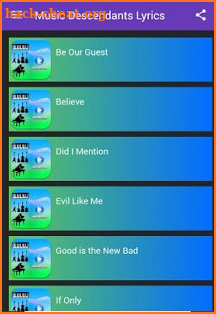 Music Descendants Lyrics screenshot