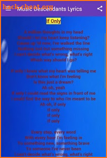 Music Descendants Lyrics screenshot