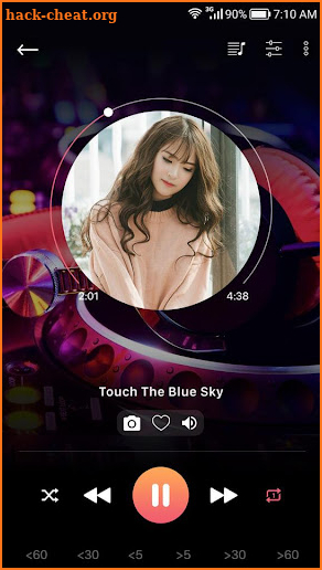 Music player screenshot